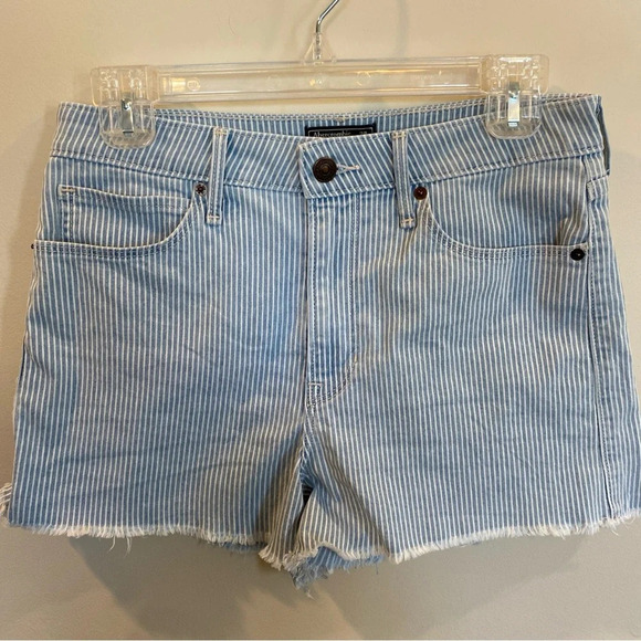 Abercrombie & Fitch Pants - Abercrombie and Fitch Striped Denim Shorts Size 28